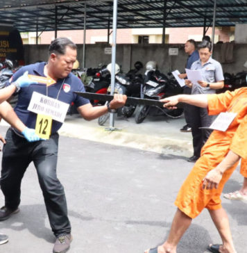 Rekonstruksi Perkelahian Maut Songan Digelar di Polres Bangli