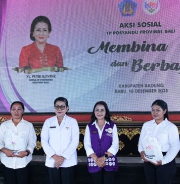TP Posyandu Bali Gelar Aksi Sosial “Membina dan Berbagi” di Desa Darmasaba