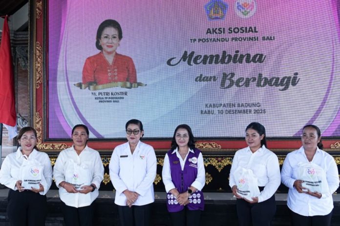 TP Posyandu Bali Gelar Aksi Sosial “Membina Dan Berbagi” Di Desa Darmasaba 1