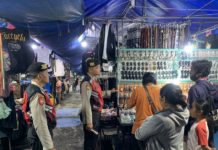 Jaga Keamanan, Polres Gianyar Kerahkan Patroli Kota di Pasar Senggol
