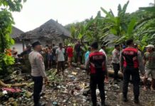 Pohon Kelapa Timpa Rumah Warga Suana, Kerugian Ditaksir Puluhan Juta Rupiah