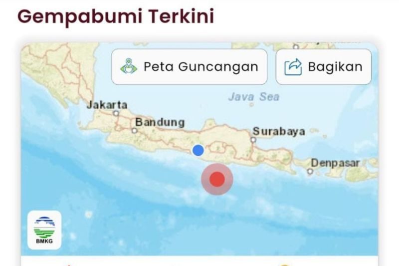 BMKG Sebut Pacitan Diguncang Megathrust