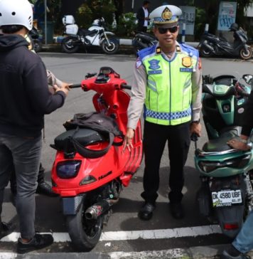 Operasi Keselamatan di Kuta, Ratusan Pemotor Ditindak