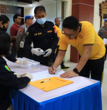 Polres Klungkung Gelar Pemeriksaan Urine PJU, Perwira dan ASN