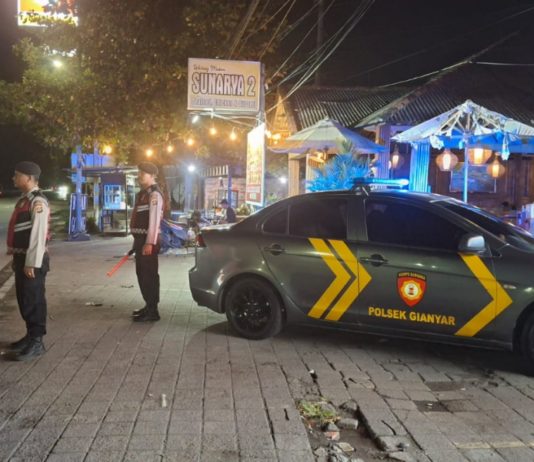 Polsek Gianyar Gelar Patroli Subuh, Tekan Angka Kejahatan C3 dan Balap L
