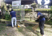 Rutan Gianyar Ajak Warga Binaan Bersihkan Kawasan Pura Masceti