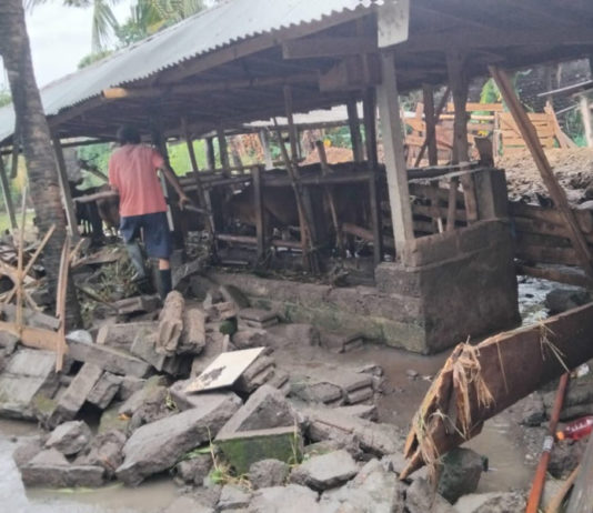 Tanggul Tukad Banyu Raras Jebol, 11 Rumah di Kalanganyar Seririt Terendam