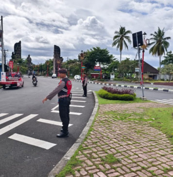 Jelang Nyepi dan Idul Fitri, Polres Gianyar Perketat Pengamanan di Jalur Protokol