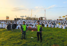 Kawal Prosesi Melasti Menuju Pantai Siyut, TNI-Polri Bersinergi dengan Pecalang