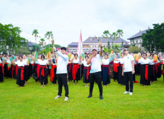 Lepaskan Panah, Wabup dan Ketua DPRD Badung Resmi Buka Porsenijar Badung 2026