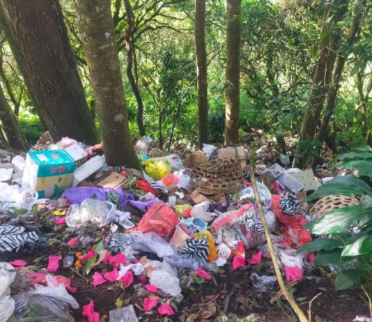 Timbunan Sampah Cemari Hutan di Sukawana
