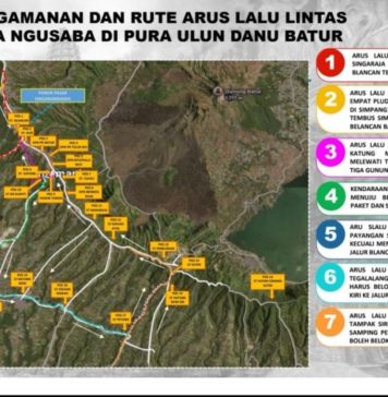 Ini Rute Pengalihan Arus Lalin Selama Karya Ngusaba di Pura Ulun Danu Batur