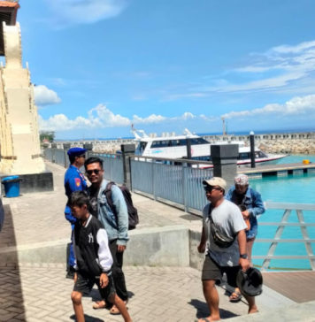 Polairud Polres Klungkung Lakukan Pengamanan di Pelabuhan Sampalan