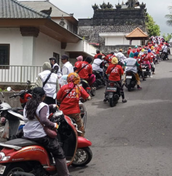 Ratusan Tukang Ojek Mengais Rejeki Selama IBTK di Pura Agung Besakih