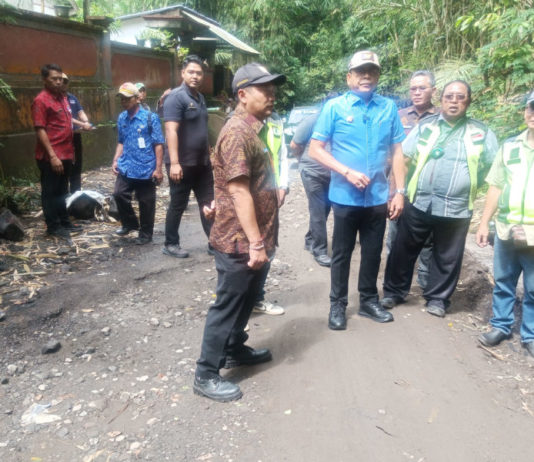 Bupati Gus Par Tinjau Perbaikan Jalan Desa Duda Utara