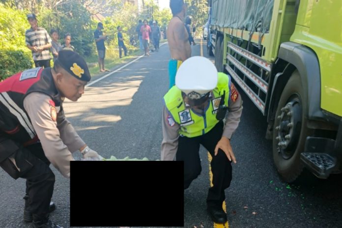 Diduga Tersenggol, Perempuan Penumpang Motor Tewas Terlindas Trailer Di Melaya 1
