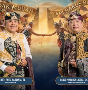 Bupati Karangasem I Gusti Putu Parwata dan Wakil Bupati Karangasem Pandu Prapanca Lagosa Ucapkan Selamat Hari Raya Galungan dan Kuningan