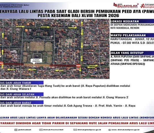 Catat Tanggalnya! Gladi Bersih Peed Aya PKB 2026, Dishub Bali Terapkan Rekayasa Lalin di Renon