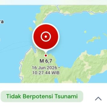 Gempa Darat Bermagnitudo 6,7 Guncang Palu