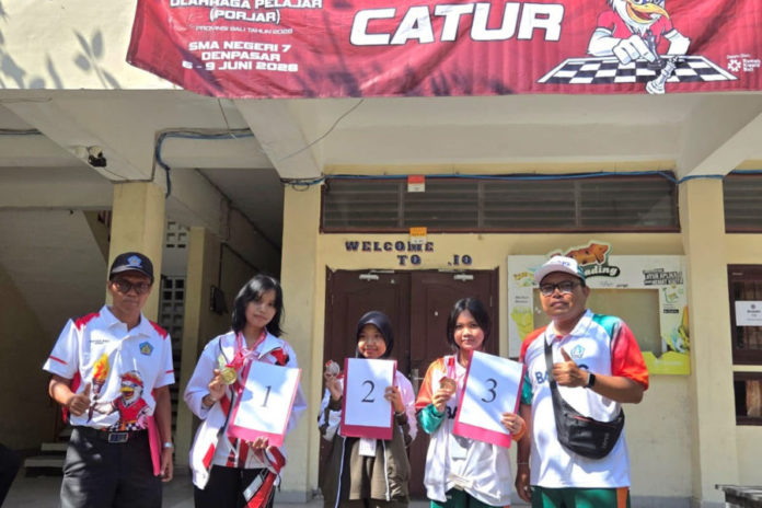 Kantongi 5 Medali Emas, Kontingen Catur Gianyar Juara Umum Porjar Bali 2026 1