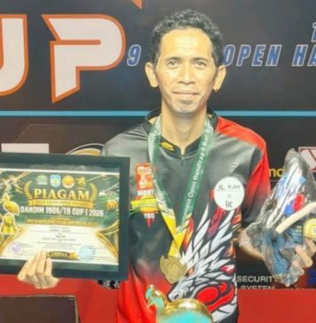 Pebiliar I Putu Edi Wirawan Sabet Juara Dandim Cup I Teluk Bintuni