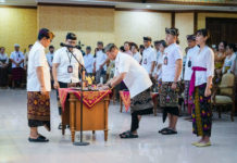 Perkuat Birokrasi Berbasis Merit, Bupati Adi Arnawa Lantik 156 Pejabat di Badung