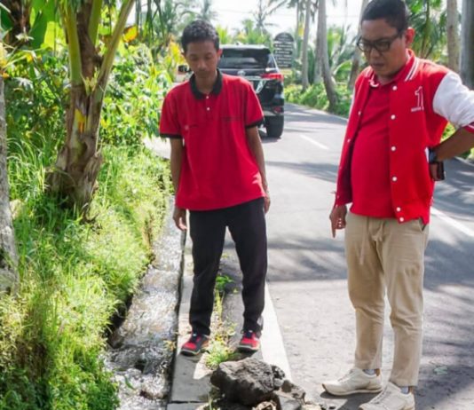 Sejumlah Badan Jalan Laplapan-Belusung Ambrol, DPRD Gianyar Cek Proses Perbaikan