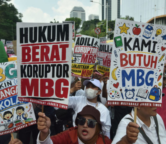 Unjuk Rasa Dukung MBG Digelar di Kawasan Patung Kuda