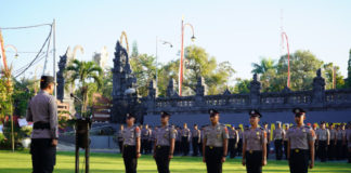 82 Personel Polres Gianyar Jalani Korps Rapor Kenaikan Pangkat