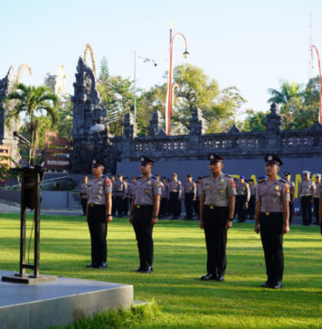 82 Personel Polres Gianyar Jalani Korps Rapor Kenaikan Pangkat