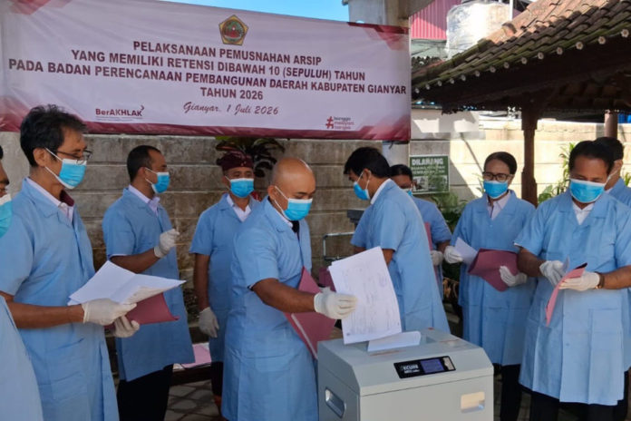 Bappeda Gianyar Musnahkan 5.420 Berkas Arsip, Wujudkan Tata Kelola Pemerintahan Akuntabel 1