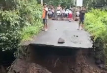 Bendungan Irigasi Jebol, Jembatan Penghubung Banyucampah-Kebung Putus