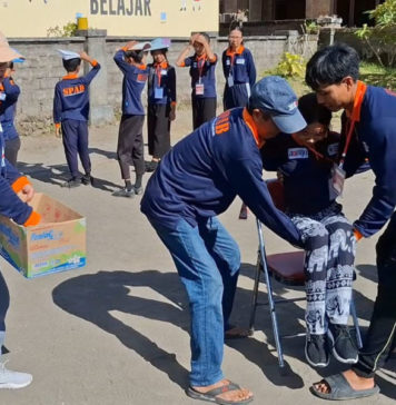 Berada di Zona Rawan, Dua SD di Kintamani Diberi Pelatihan Aman Bencana