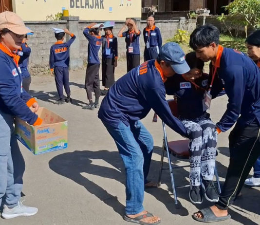 Berada di Zona Rawan, Dua SD di Kintamani Diberi Pelatihan Aman Bencana