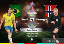 Brasil vs Norwegia, Kontes Gol Antara Haaland dan Vinicius Jr.