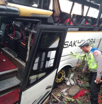 Bus Tabrak Pemotor di Melaya, Satu Orang Luka Berat