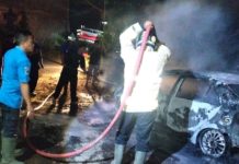 Diduga Korsleting, Mobil Terbakar di Sudaji Buleleng