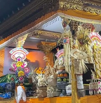 Gotong Royong Krama Sibanggede Badung Sukseskan Piodalan Padudusan Agung di Pura Puseh