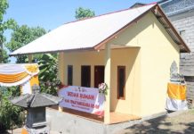 HUT ke-80 Bhayangkara, Polres Karangasem Bangun Rumah untuk Warga Kurang Mampu