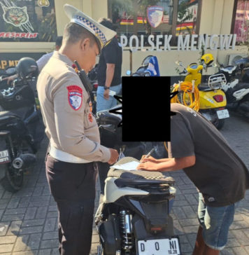 Polsek Mengwi Tindak Tegas Pelanggar Lalin