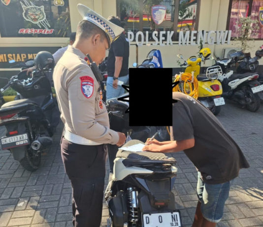 Polsek Mengwi Tindak Tegas Pelanggar Lalin