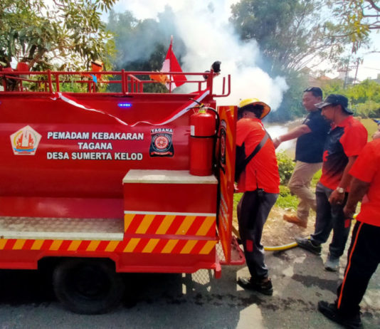 Wilayah Rawan Bencana, Desa Sumerta Kelod Sulap Moci Penyemprot Tanaman jadi Kendaraan Damkar