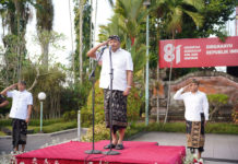 Refleksi Capaian Pembangunan, Pemkab Gianyar Gelar Upacara Peringatan Hari Jadi ke-68 Provinsi Bali