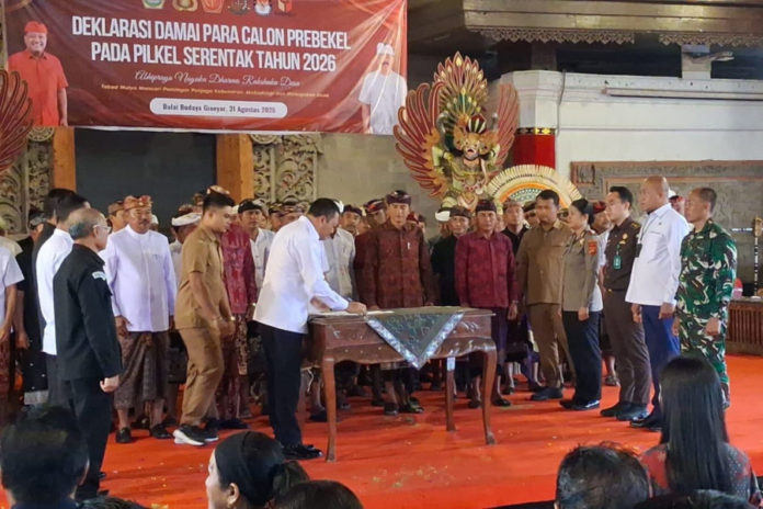 61 Calon Perbekel Di Gianyar Ikrar Deklarasi Damai 1