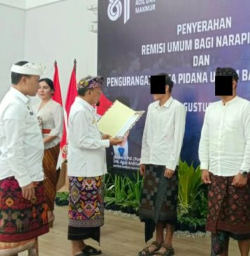Gubernur Bali Serahkan Remisi kepada Ribuan Narapidana di Bali