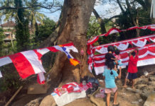 Jelang HUT ke-81 RI, Penjual Bendera Mulai Ramai di Karangasem