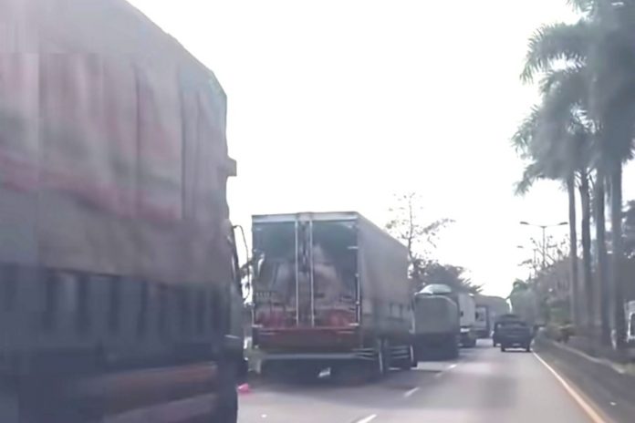 Pascapenertiban, Truk Kembali Parkir Liar Di Sepanjang Jalan Terminal Mengwi 1