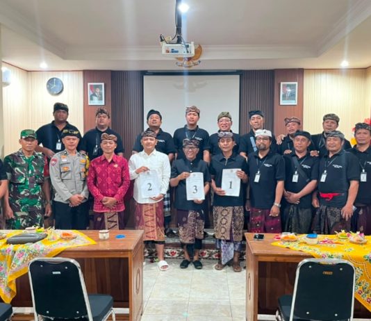 Pengundian Nomor Urut di Siangan, Para Calon Perbekel Diminta Jaga Kondusivitas Desa