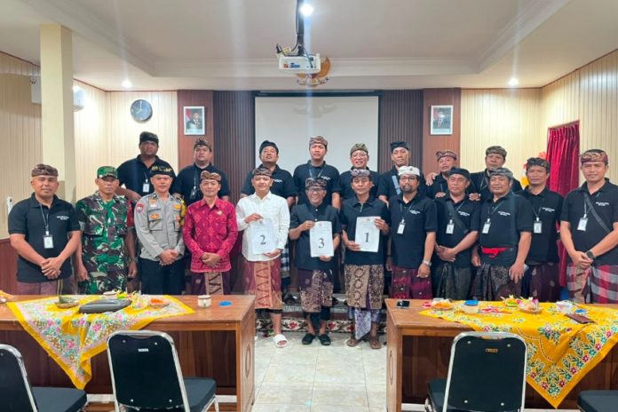 Pengundian Nomor Urut Di Siangan, Para Calon Perbekel Diminta Jaga Kondusifitas Desa 1