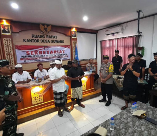 Pengundian Nomor Urut Pilkel Guwang, Panitia Imbau Warga Jaga Kondusivitas